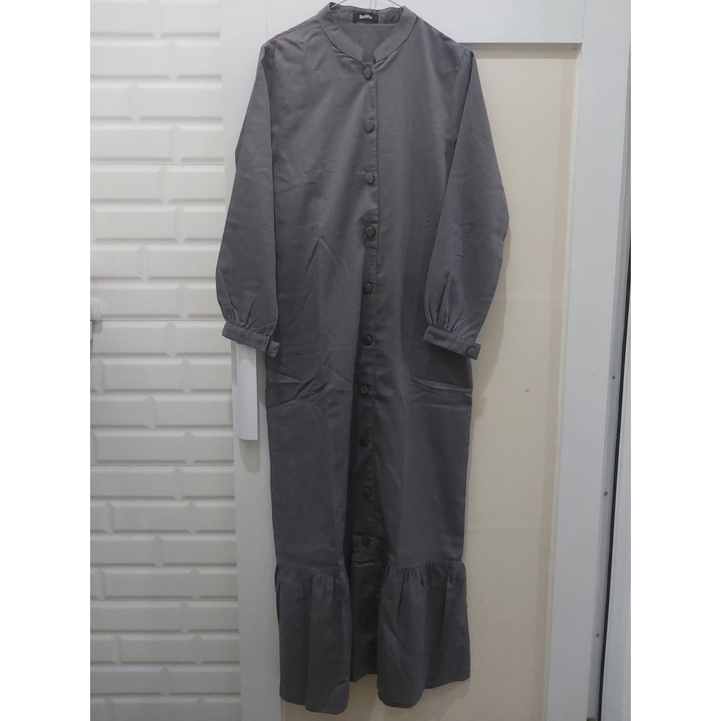 pl preloved gamis abaya anak tanggung remaja abu