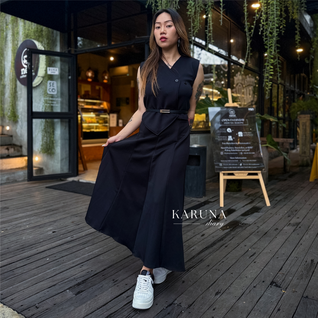 Jeena Vest Set - One Set Rok Blazer Wanita - Setelan Rok Panjang Wanita by Karuna Diary