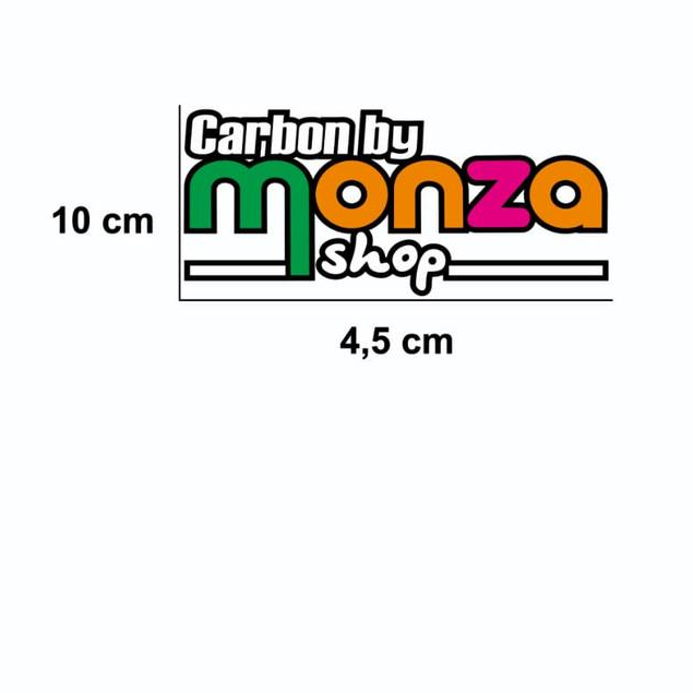 Stiker CARBON BY MONZA SHOP 10 CM X 4,5 CM Stiker Cutting