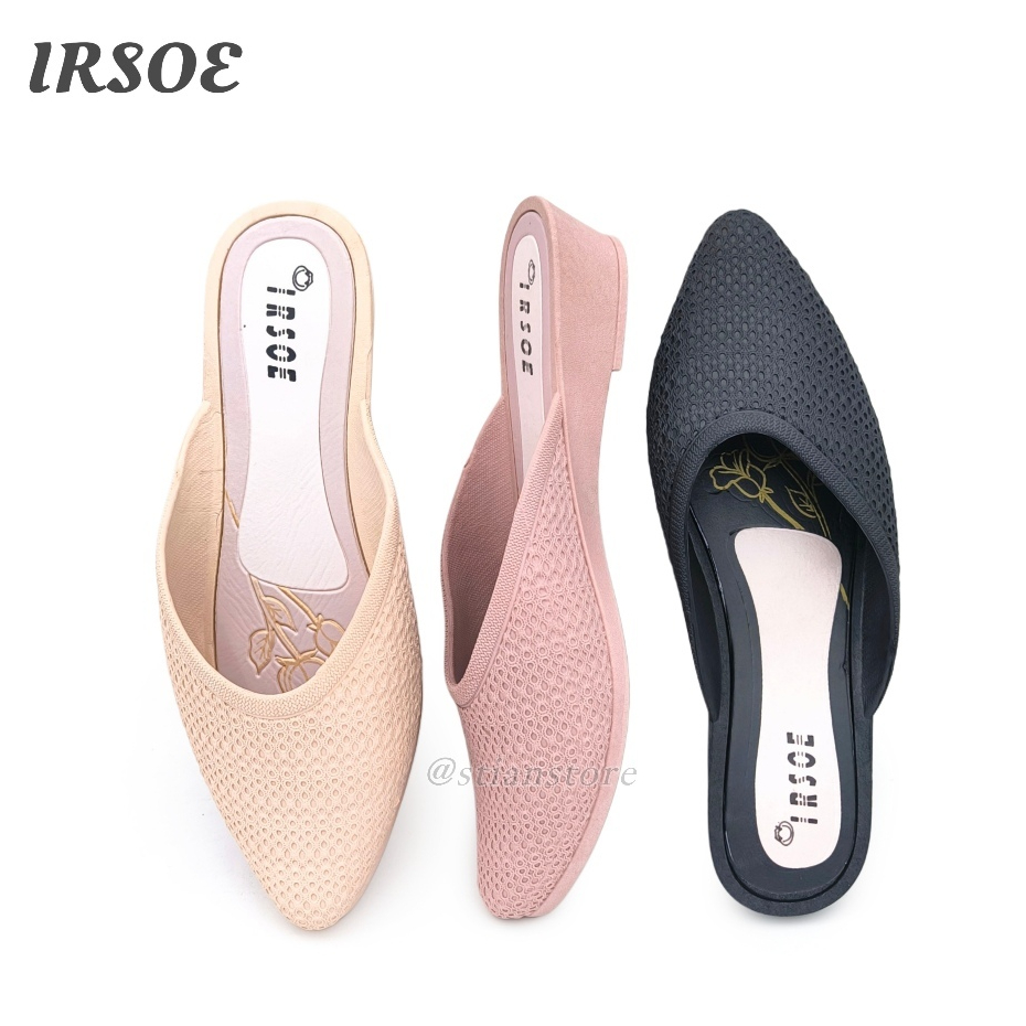 IRSOE 610 SANDAL FLAT PANSUS WANITA MODEL PITA SIZE 36-40 / Irsoe Sandal Sepatu Mules Wanita Flatsho