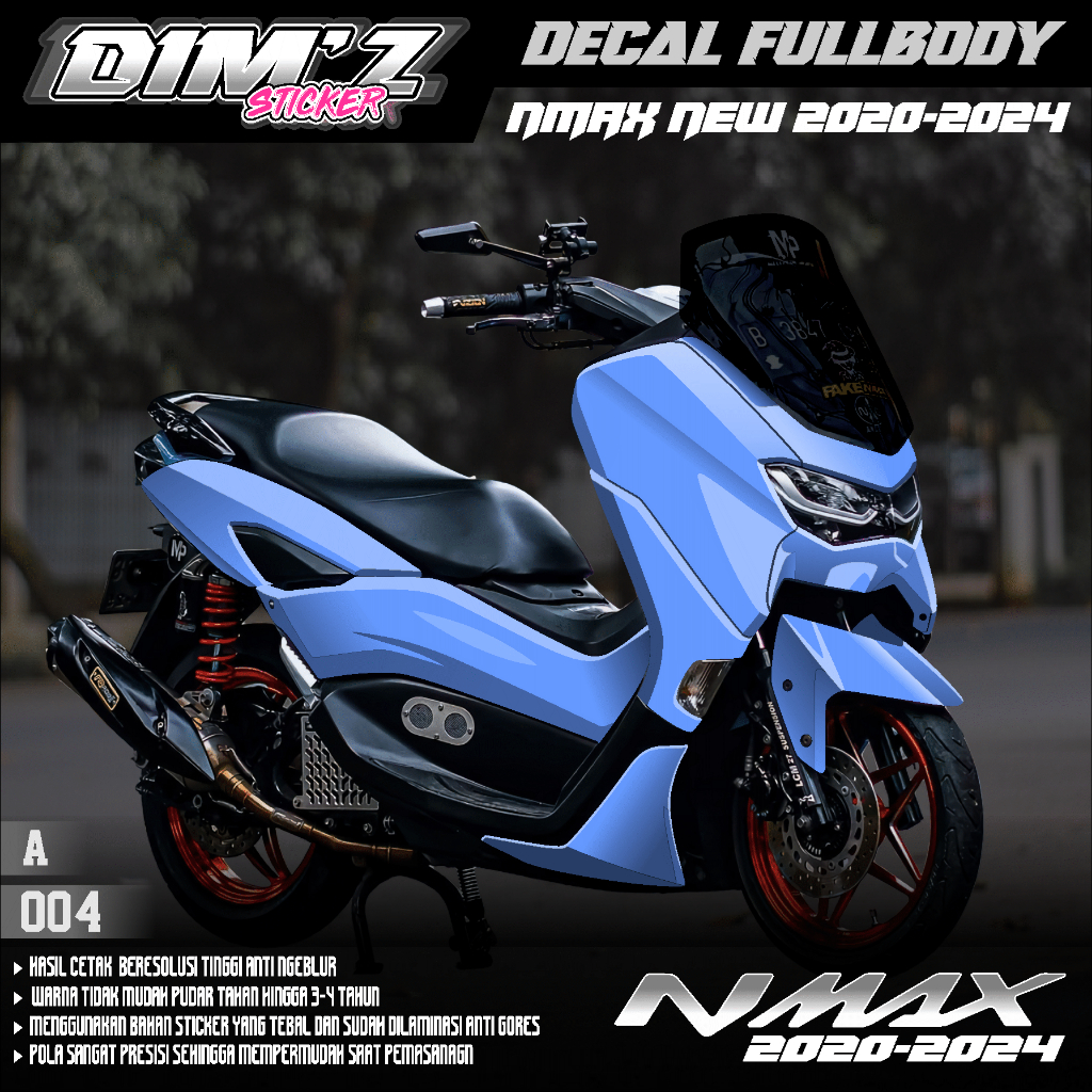 (BISA COD) Decal nmax new fullbody - Sticker nmax new full body 2020 2021 2022 2023 desain Warna Pol