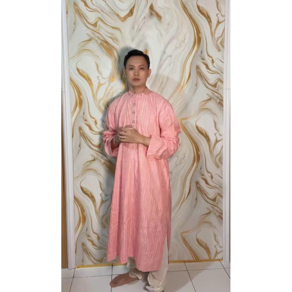BAJU INDIA PRIA KURTA ONE SET PINK