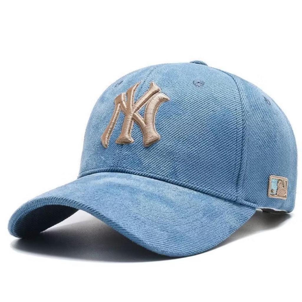 Topi Baseball NY Pria Wanita Warna Biru Muda | Topi Cewek Cowok Bordir | Topi Bisbol Fashion Casual