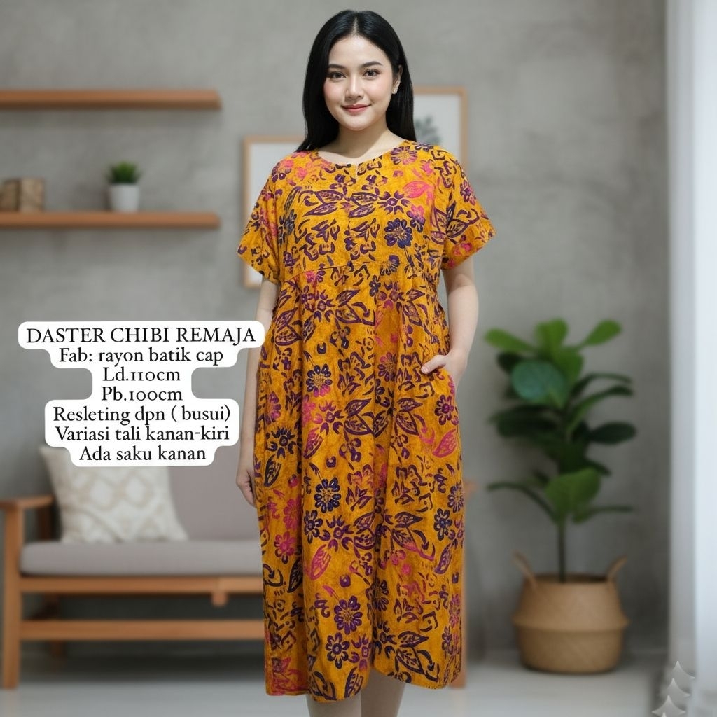 DASTER CHIBI REMAJA homewear daster rayon daster remaja daster klok cap premium wanita santai nyaman