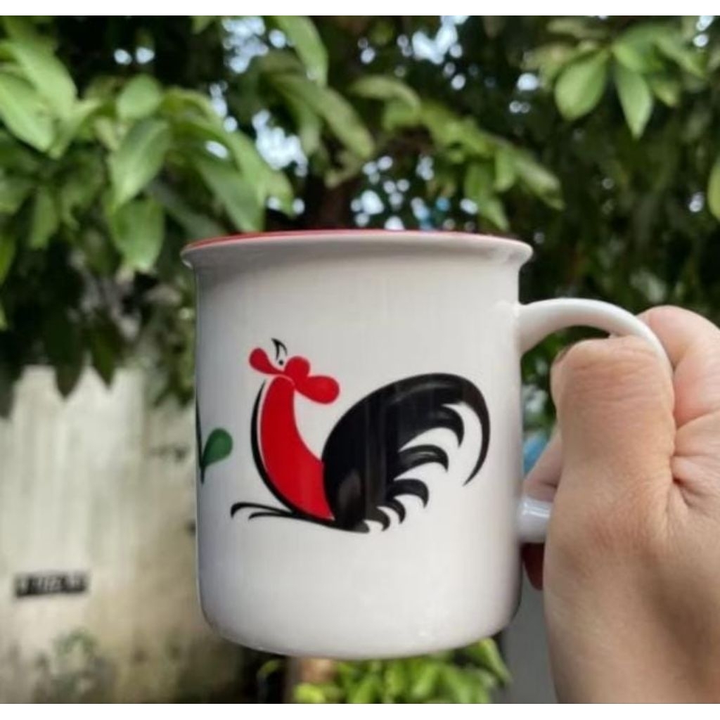 GERCEP MURAH Mug Gelas Keramik Ayam Jago KOPIN
