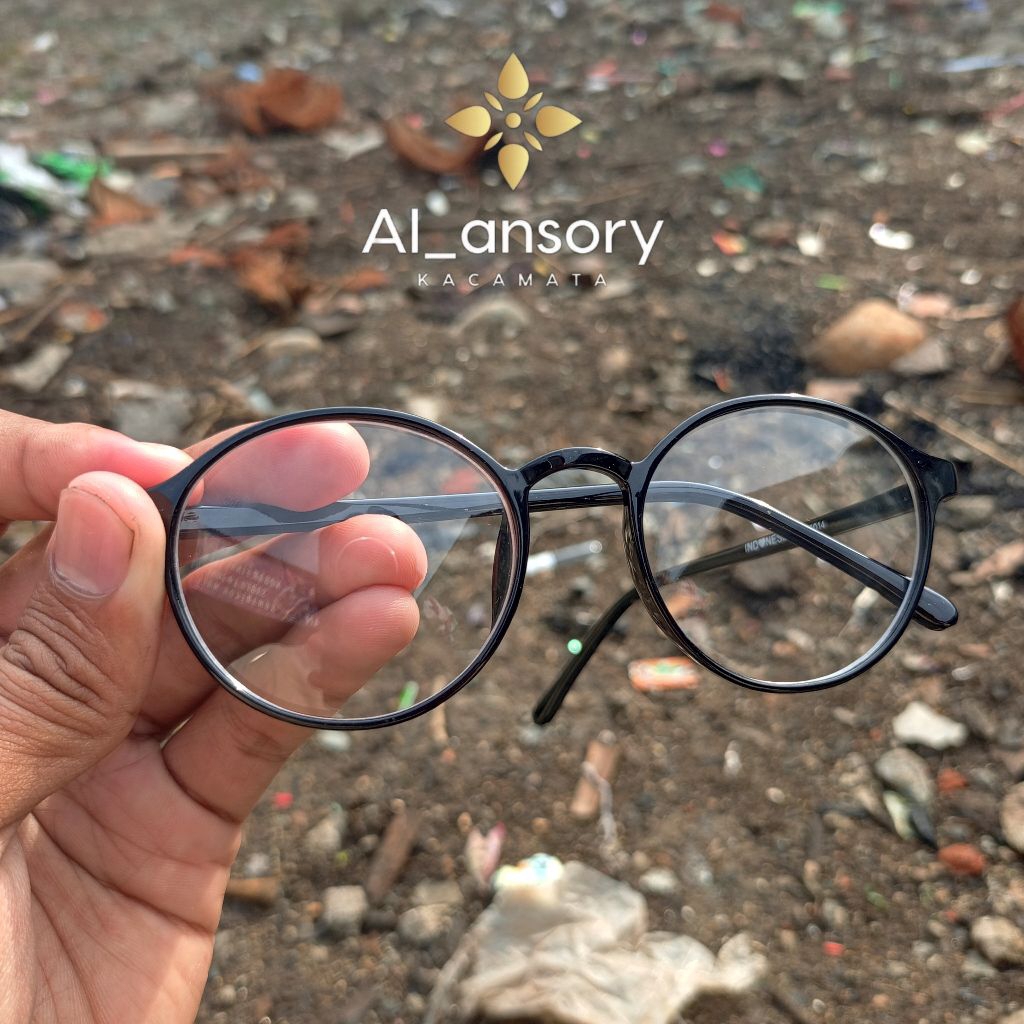 SPH3014-Kacamata anti radiasi Photocromic unisek Oval frame plastik Elegant Free box+Lap