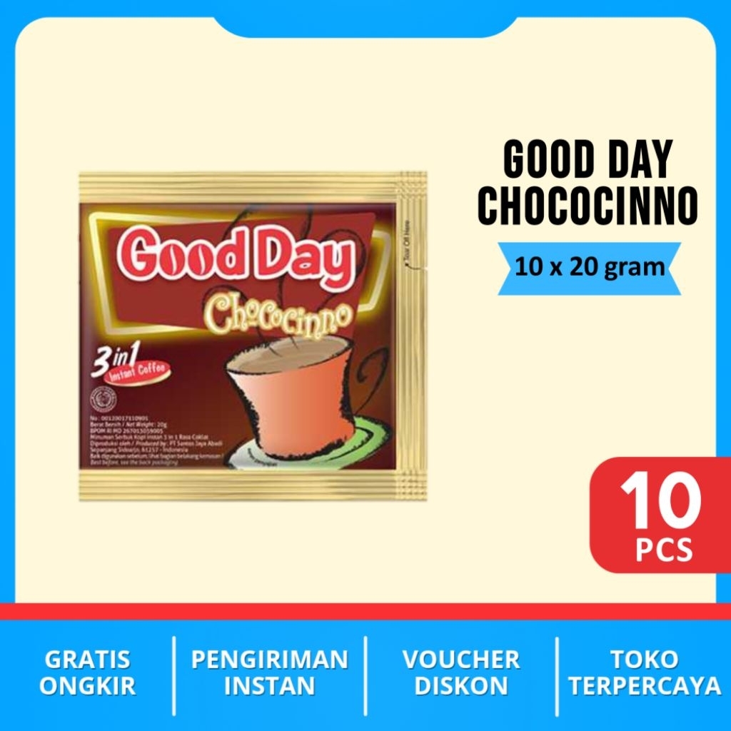 Kopi Good Day Chococinno Isi 10 Pcs