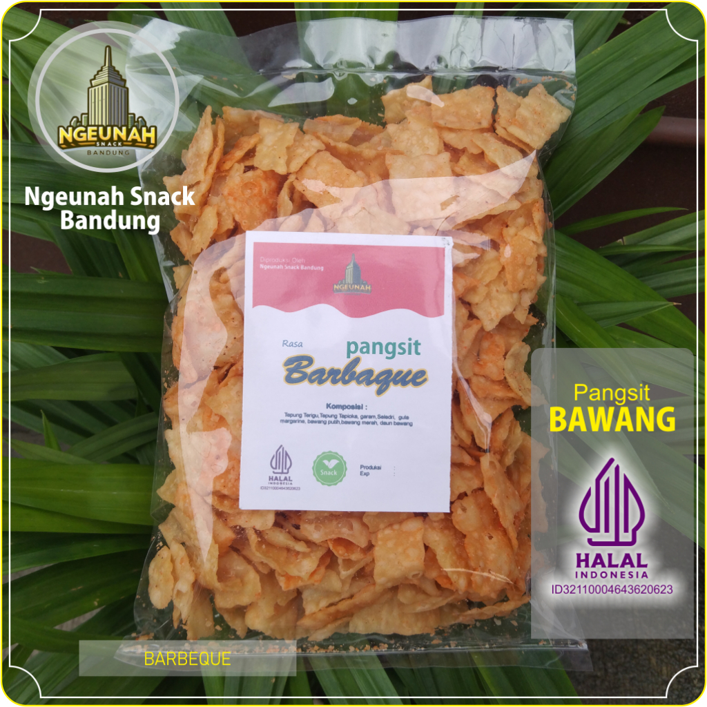 KRIPIK PANGSIT BAWANG 1 KG / PANGSIT GORENG- (Rasa – BARBEQUE ) Murah Enak / Kiloan