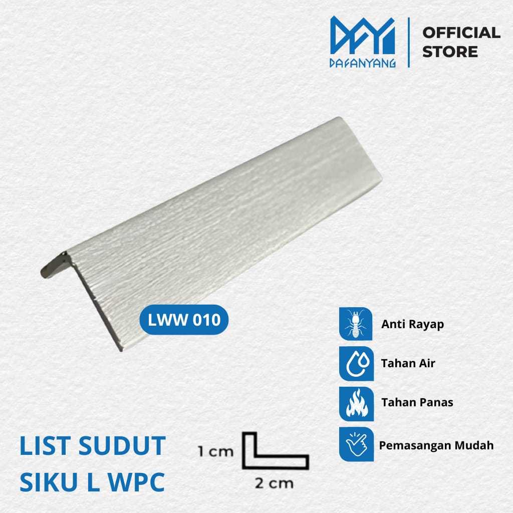 DAFANYANG - List Siku L WPC Wallpanel Dinding PVC / List Penutup Sela WPC Wallpanel Panjang 2,4 Mete