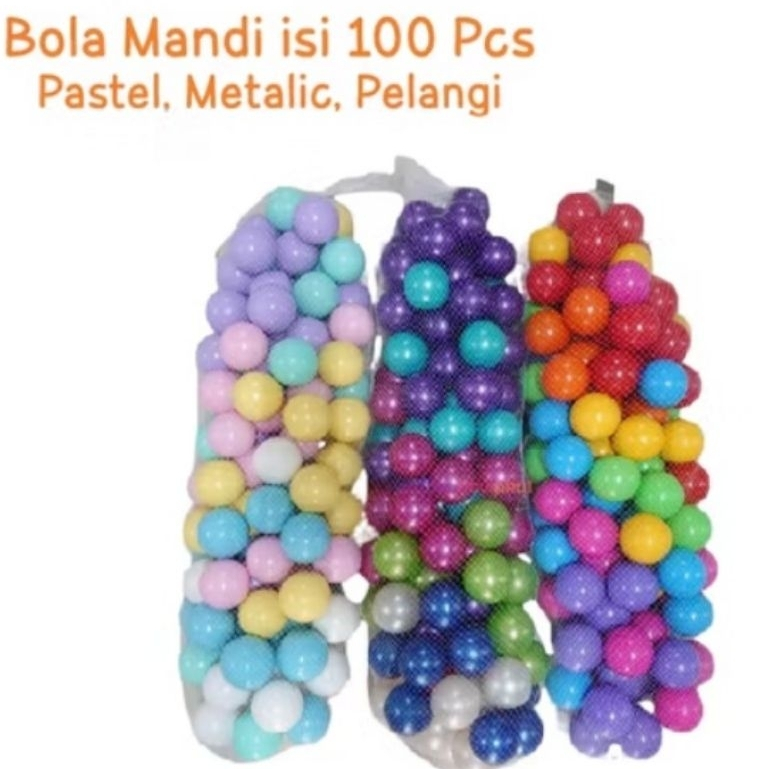 Mainan Anak Bola Plastik Warna Warni Bola Plastik Mandi Bola isi 100pcs