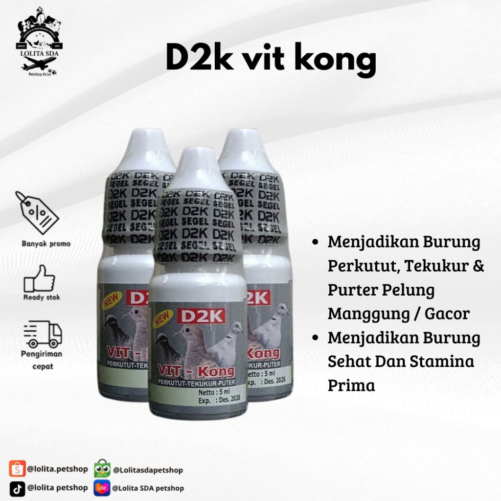 d2k vit kong vitamin penggacor burung perkutut tekukur puter jadi rajin manggung