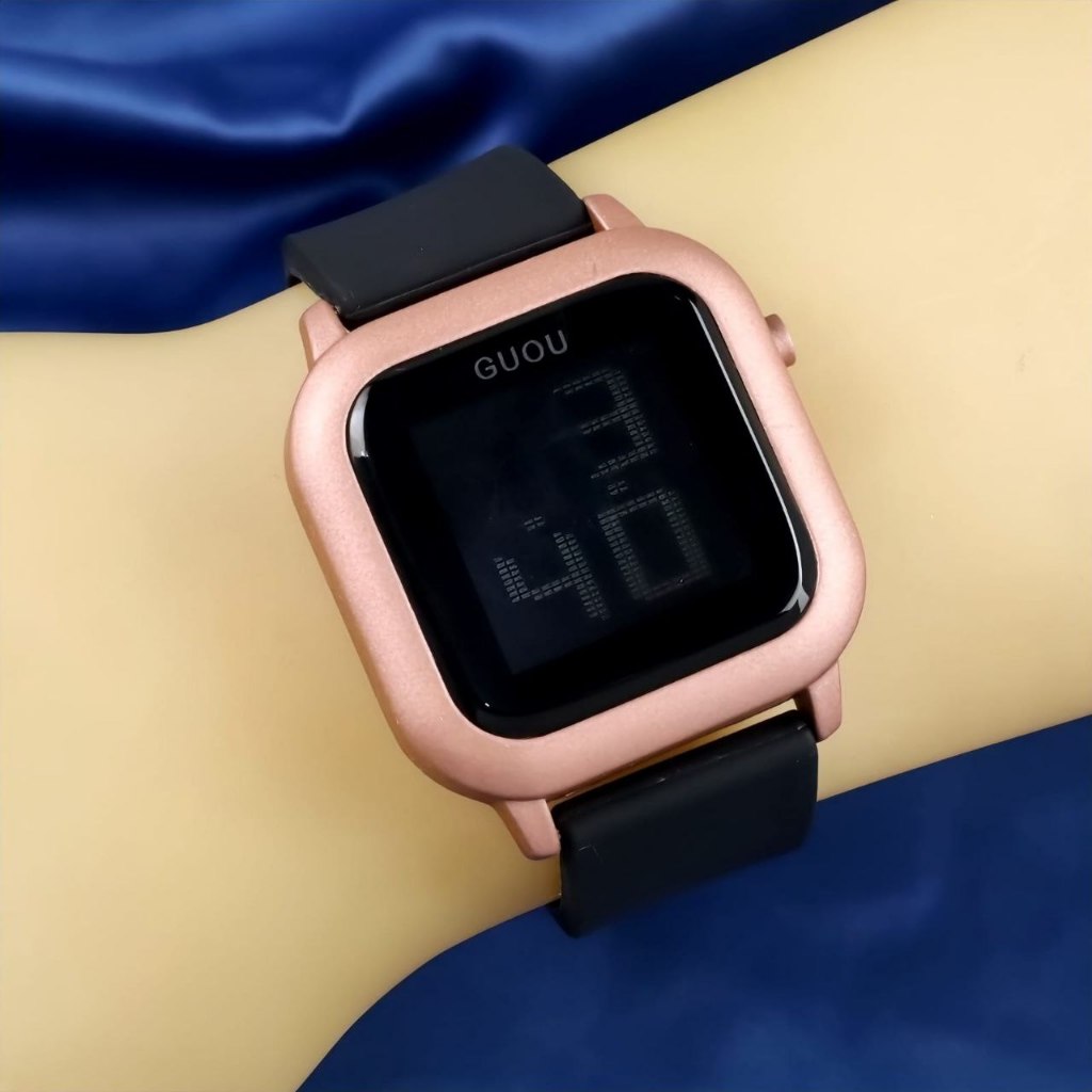 Jam Tangan Wanita Original Guou 9982 Digital Touch Rubber Termurah Watches Sale