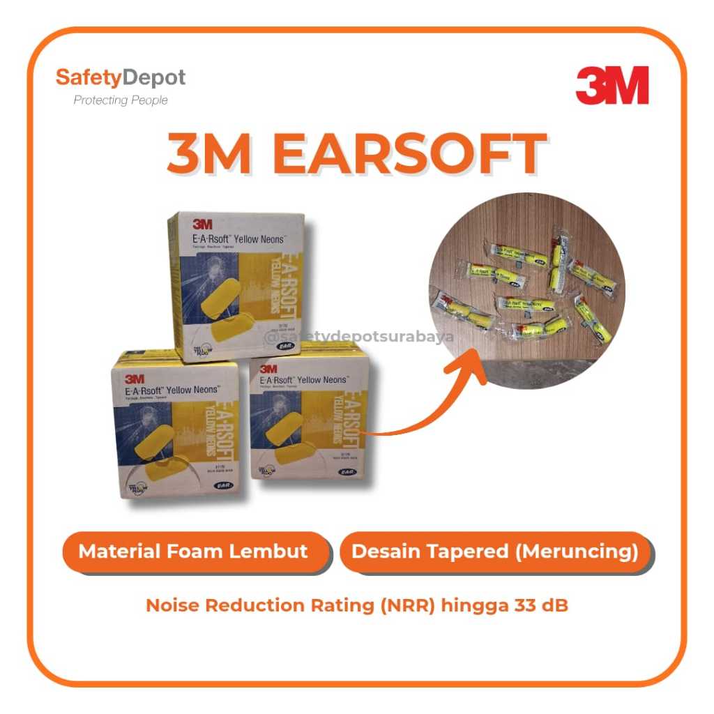 EARPLUG 3M EARSOFT 312-1250 (HARGA PER BOX)