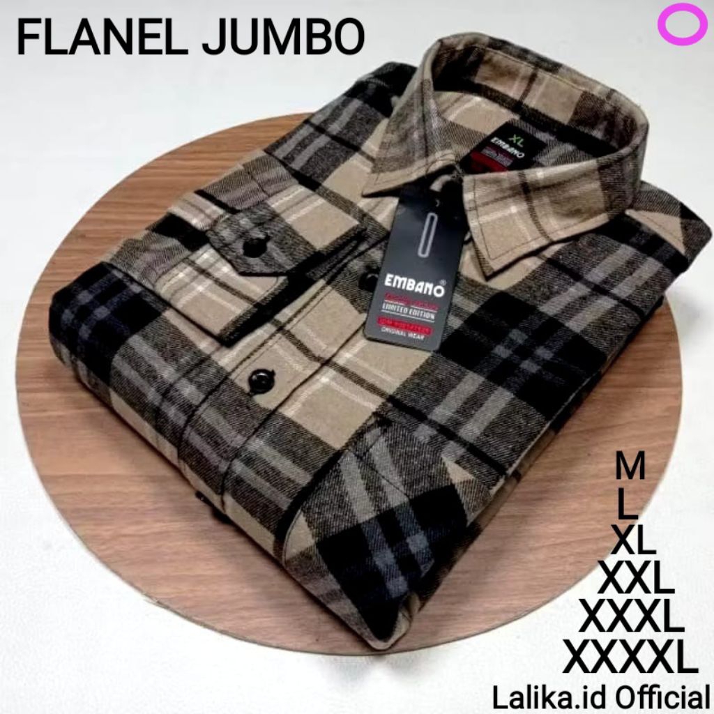 KEMEJA FLANEL OVERSIZE  JUMBO M L XL XXL XXXL XXXXL KEMEJA FLANEL ( MOTIF SULTAN) KEMEJA FLANEL JUMB