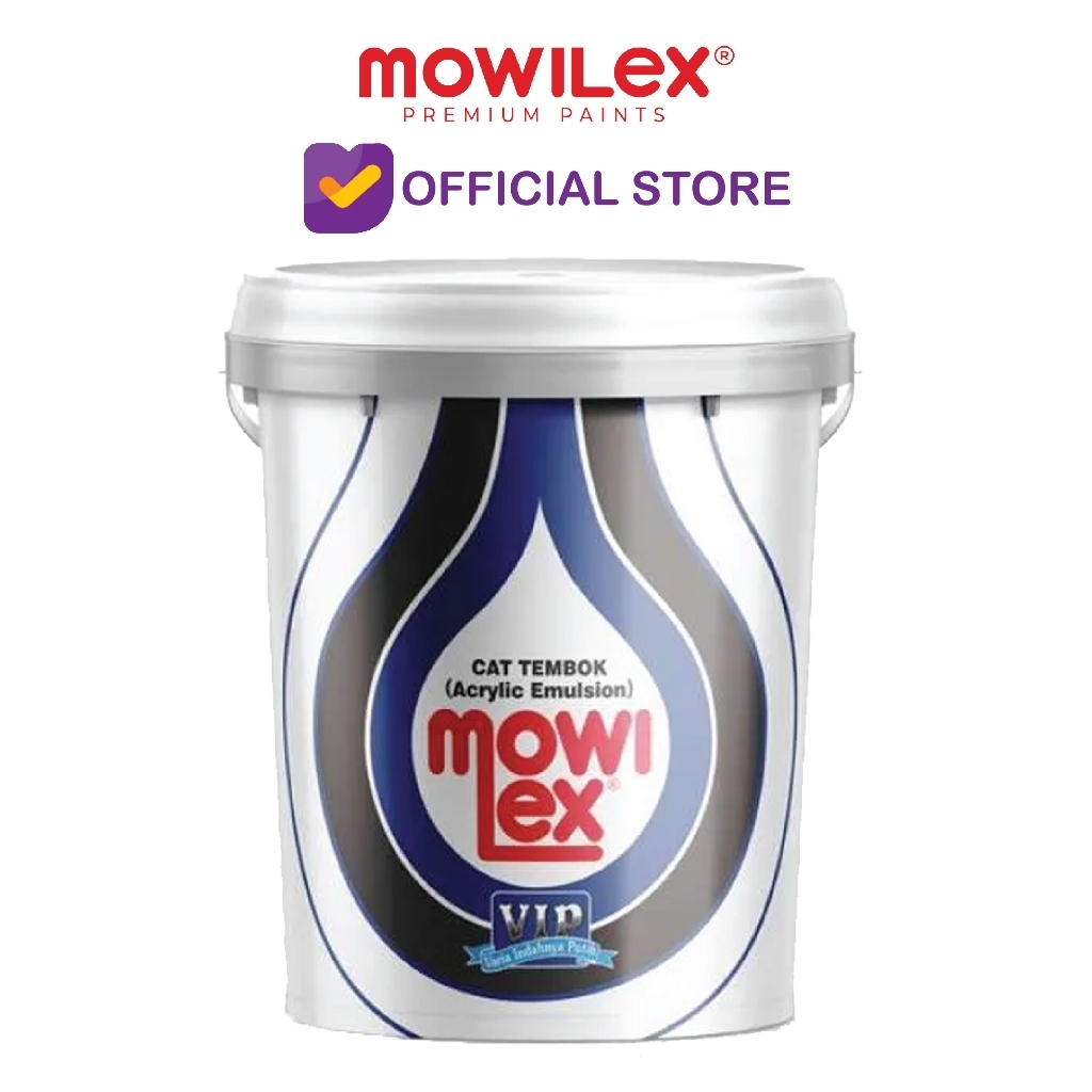 CAT TEMBOK MOWILEX EMULSION VIP E1000 PUTIH PRIMA 20L PAIL