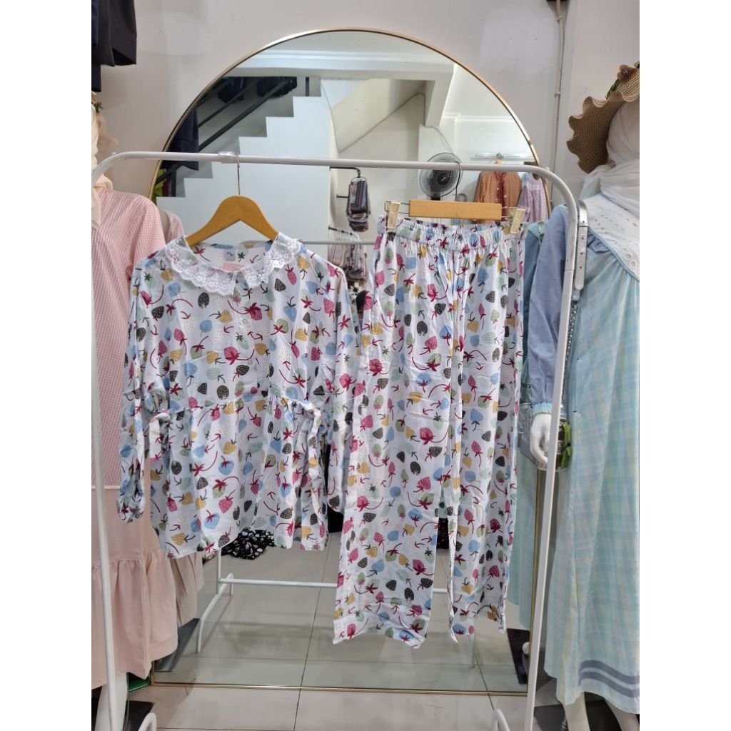 Setelan Piyama Tidur Adem || Keena.Clothing