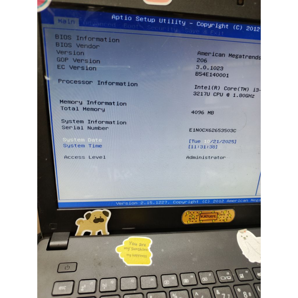mesin laptop asus x450ca core i3 gen 3 second