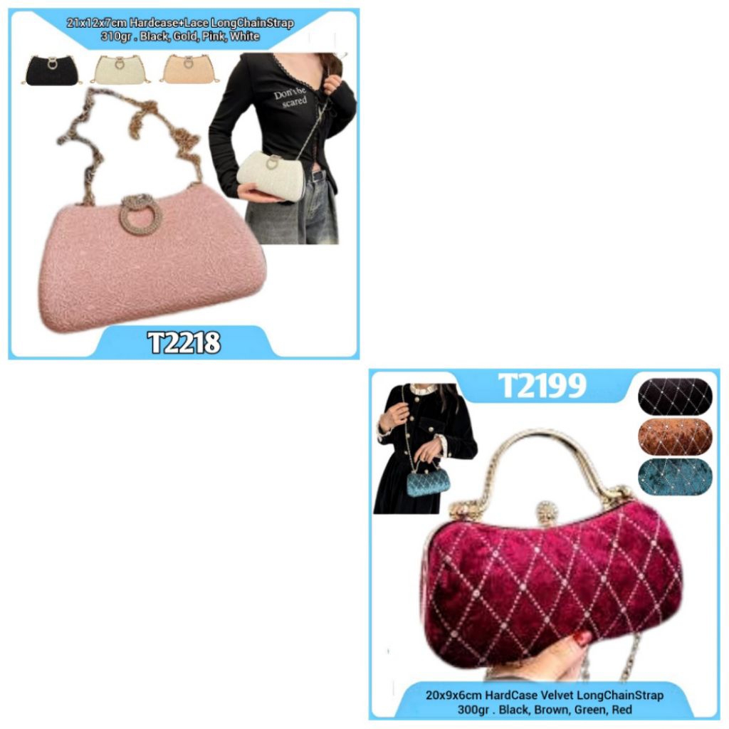 Gij. Party Clutch Bag Tas Dompet Pesta Mewah Wanita T2218 T2199 1kg4 VELVET ELEGANT, LACE PARTY CLUT