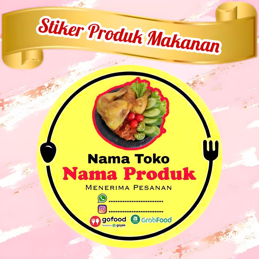 STIKER PRODUK AYAM PENYET / AYAM GORENG / AYAM GEPREK / NASI BOX