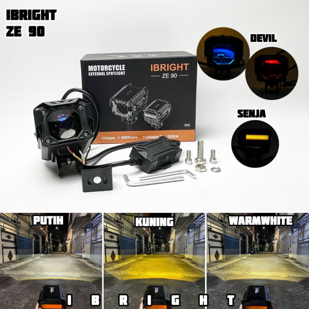 IBRIGHT ZE 90 - Lampu Tembak Biled Blue Lens