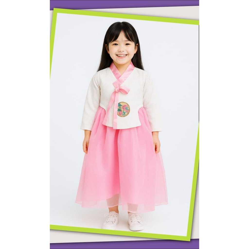 Hanbok anak perempuan - dres hanfu - dres hanbok - baju anak korea - baju korea - dres anak