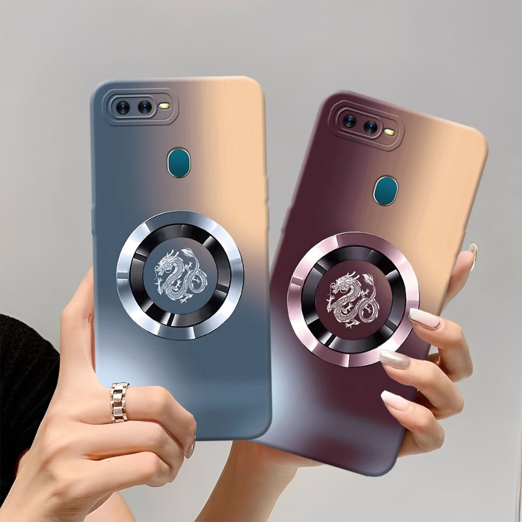 (FA-01) OPPO A5S A7 A12 A11K F9 Softcase Procamera Silicon Case motif glamor drag0n terbaru Silicon 