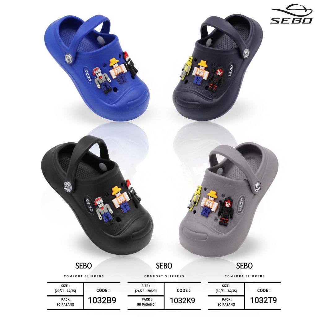 Sepatu Sandal Anak Laki-Laki Motif Terbaru  Minecraft-MC Lucu / Sandal Baim Sebo