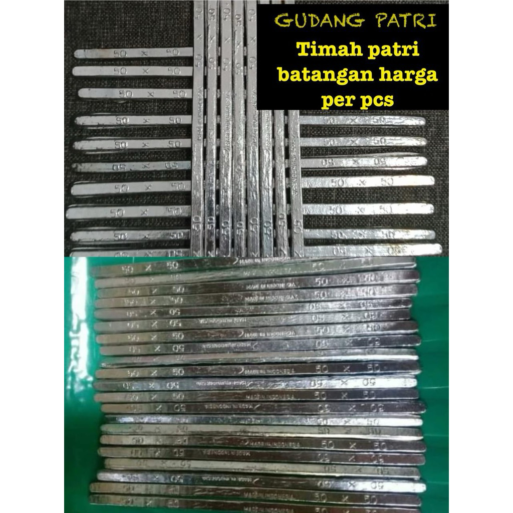 Timah Patri batangan No.2 harga Per 1 Pcs