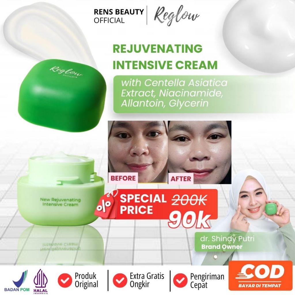 [BISA COD] REGLOW CREAM Pelembab Wajah Glowing BPOM Skincare Anti Aging
