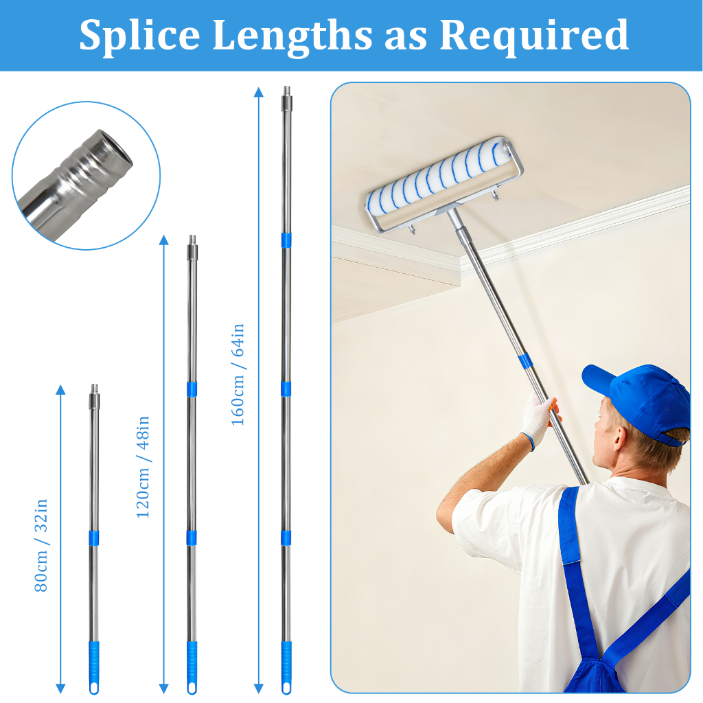 45cm/18inch Paint Roller Kit Paket Alat Cat Kuas Roll Bak Cat Gagang dan Refill Tebal Kuas Rol Cet T