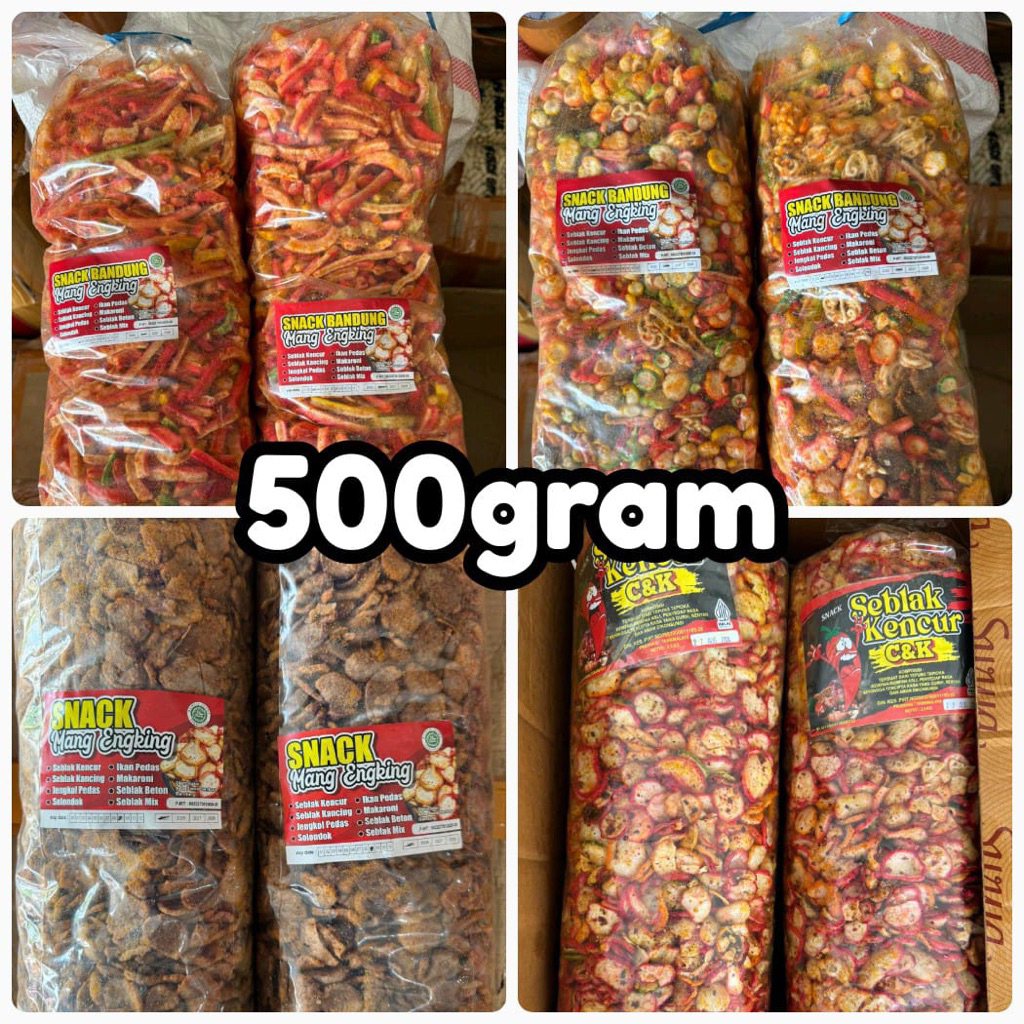Krupuk Seblak Pedas - Krupuk Jengko Pedas - Krupuk Seblak Pedas Campur 500gram