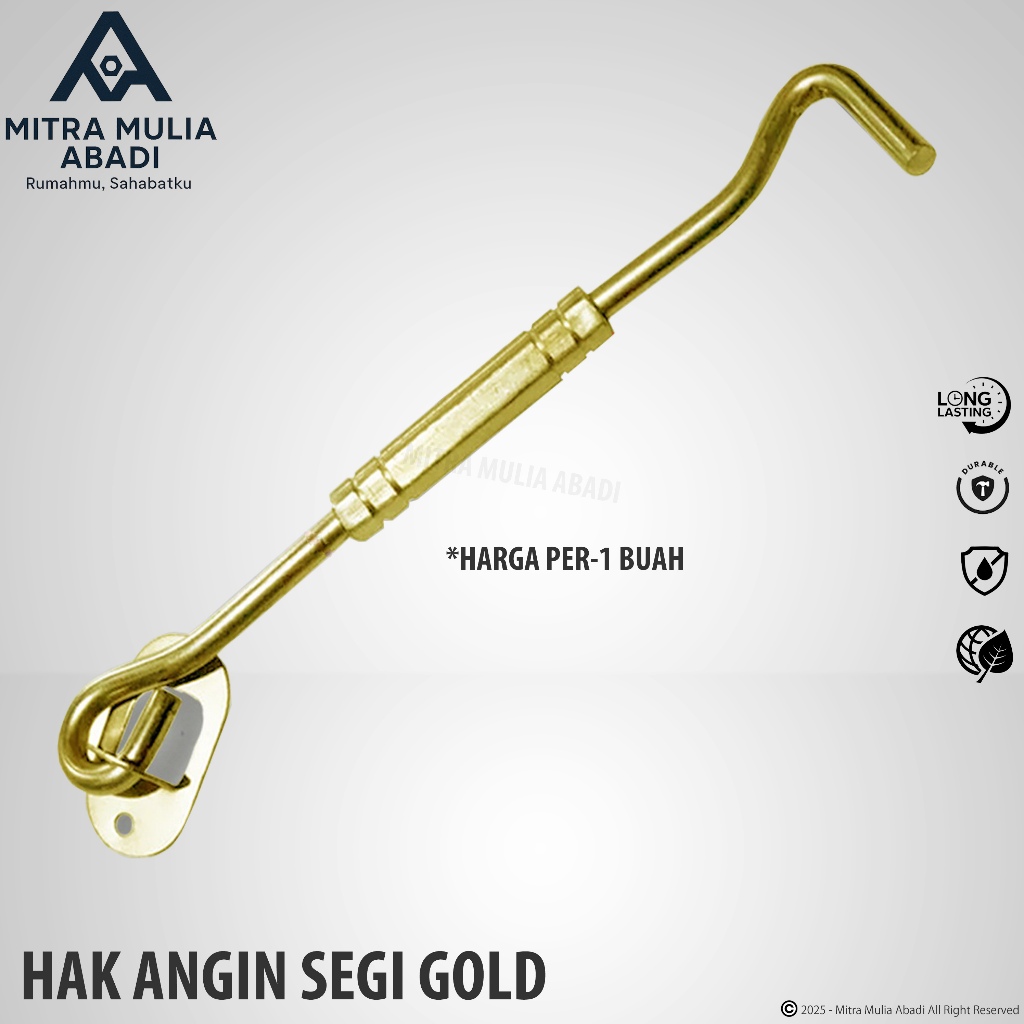 Hak Angin Kuning Emas Lamskar Stainless  Cantolan Pengait Jendela