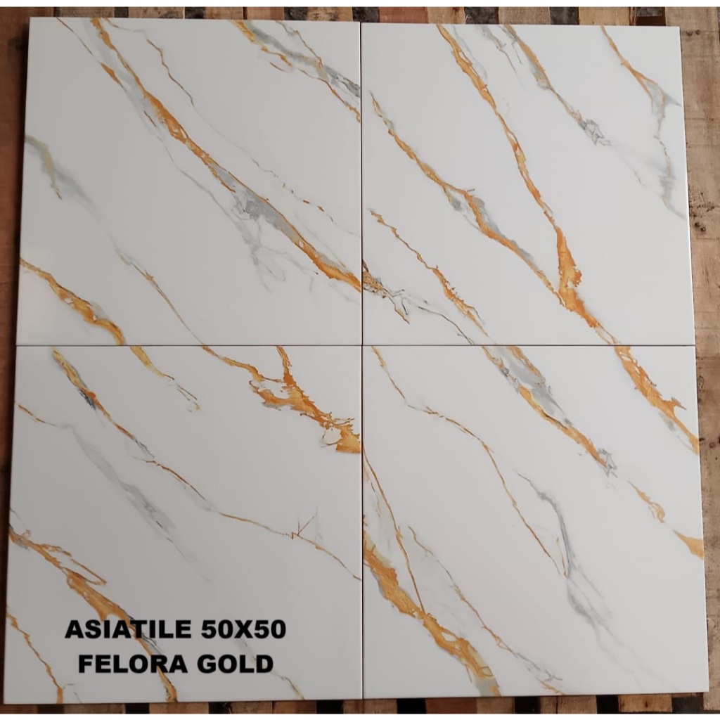 KERAMIK LANTAI KILAP 50X50 FELORA GOLD ASIATILE KERAMIK 50X50 KILAP KERAMIK 50X50 ASIATILE KERAMIK A