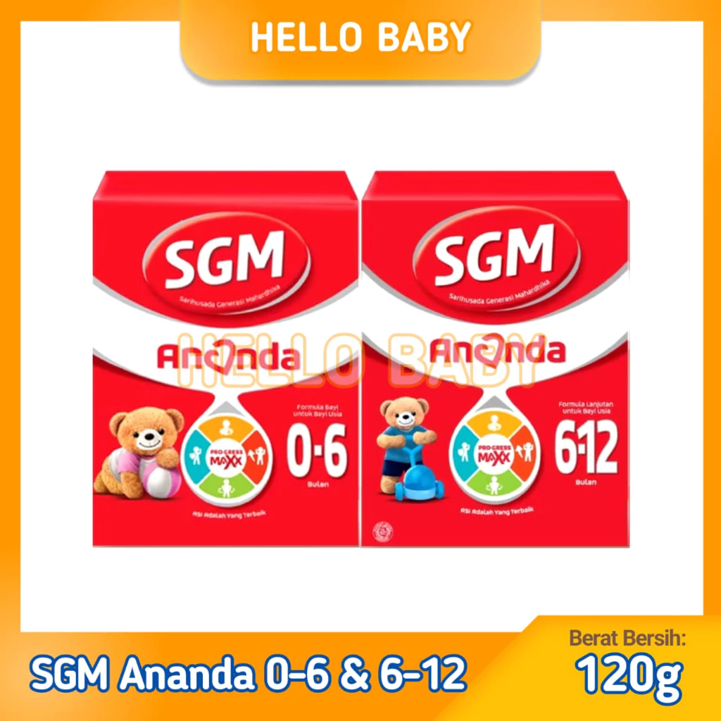 Susu SGM Ananda 0-6 & 6-12 Bulan 120gr Baru