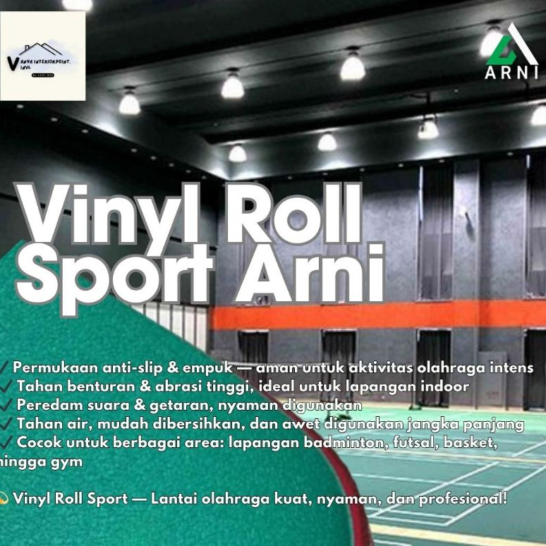 Vinyl Roll Sport Arni – Solusi Lantai Ideal untuk Lapangan Badminton, Futsal & Basket