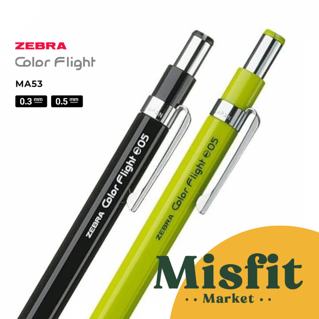 Zebra MA53 MAS53 Color Flight Mechanical Pencil 0.3 0.5 mm Pensil Mekanik Cetekan