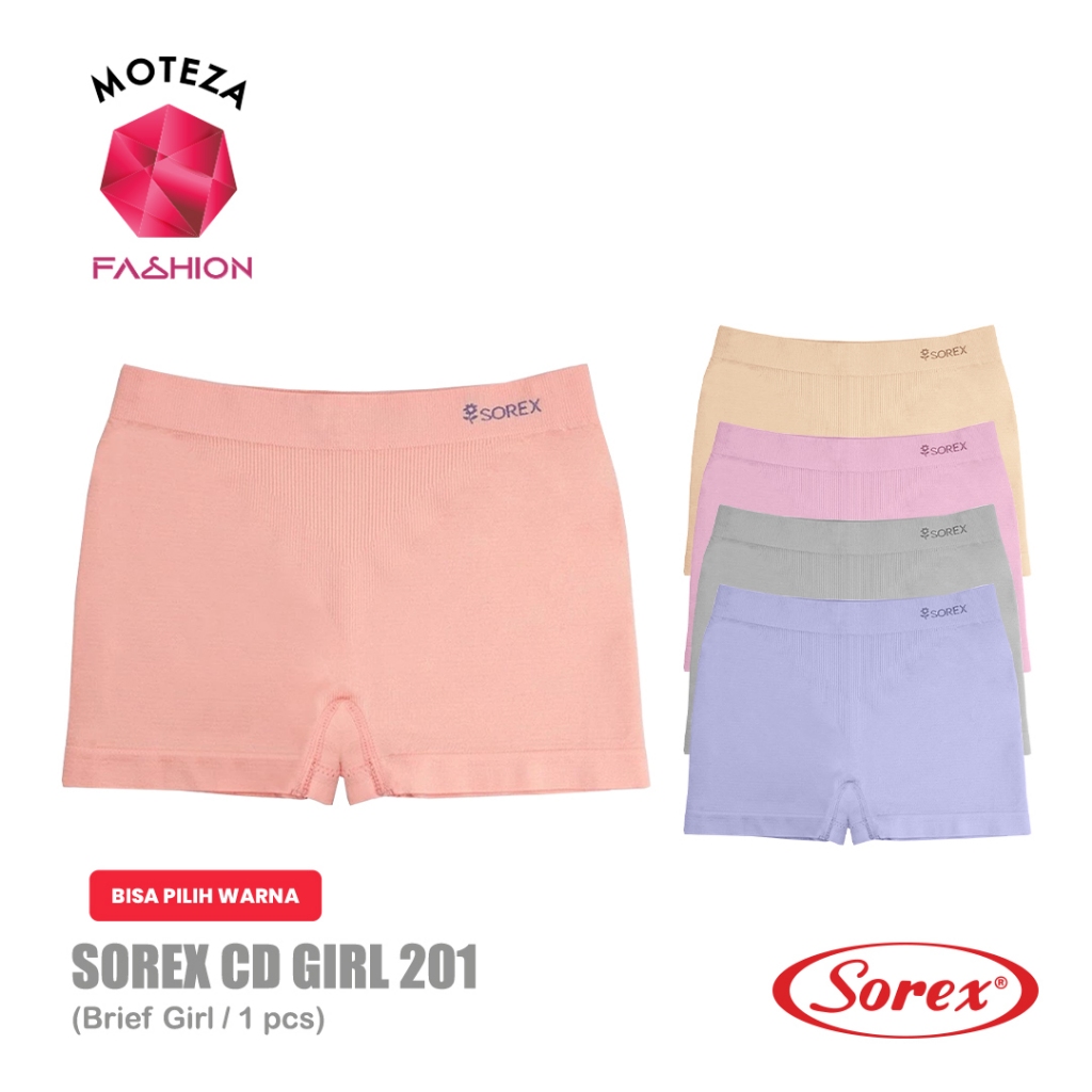 Sorex Kids 201 CD Celana Dalam Boxer Anak Perempuan Seamless | Short Trunk Anak Perempuan | Rajut | 