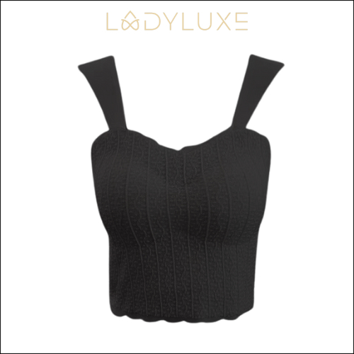 Ladyluxe - Br254 Tanktop | Tanktop Bra Korea Tali Lebar Wanita Crop Top Bra Motif Transparan Push Up