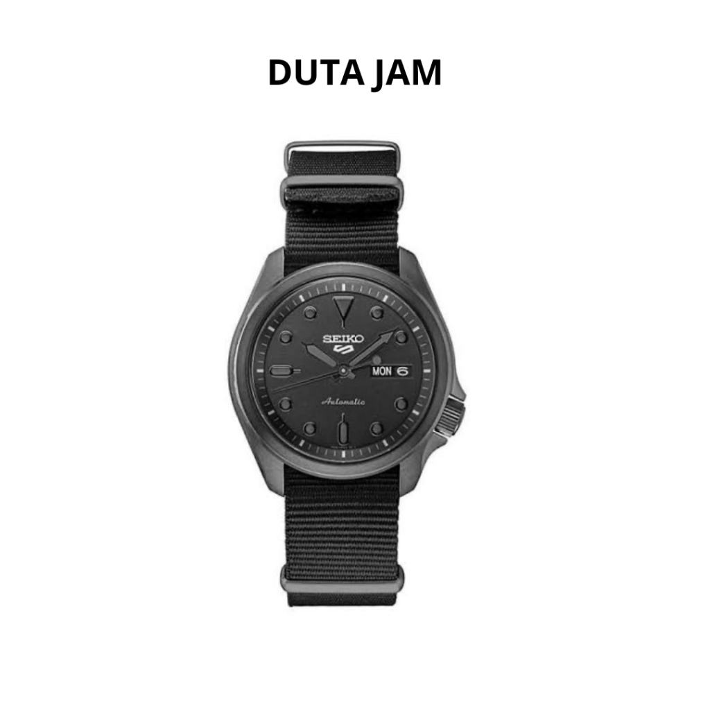 JAM TANGAN PRIA SEIKO 5 SPORTS SRPE69K1 AUTOMATIC ANALOG FULL BLACK NYLON