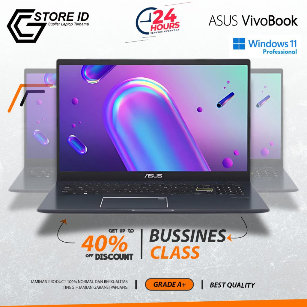 Laptop Asus Vivobook E410MA Intel Celeron N4020 4/1TB 14" FullHD Backlit Win11 Second Bergaransi
