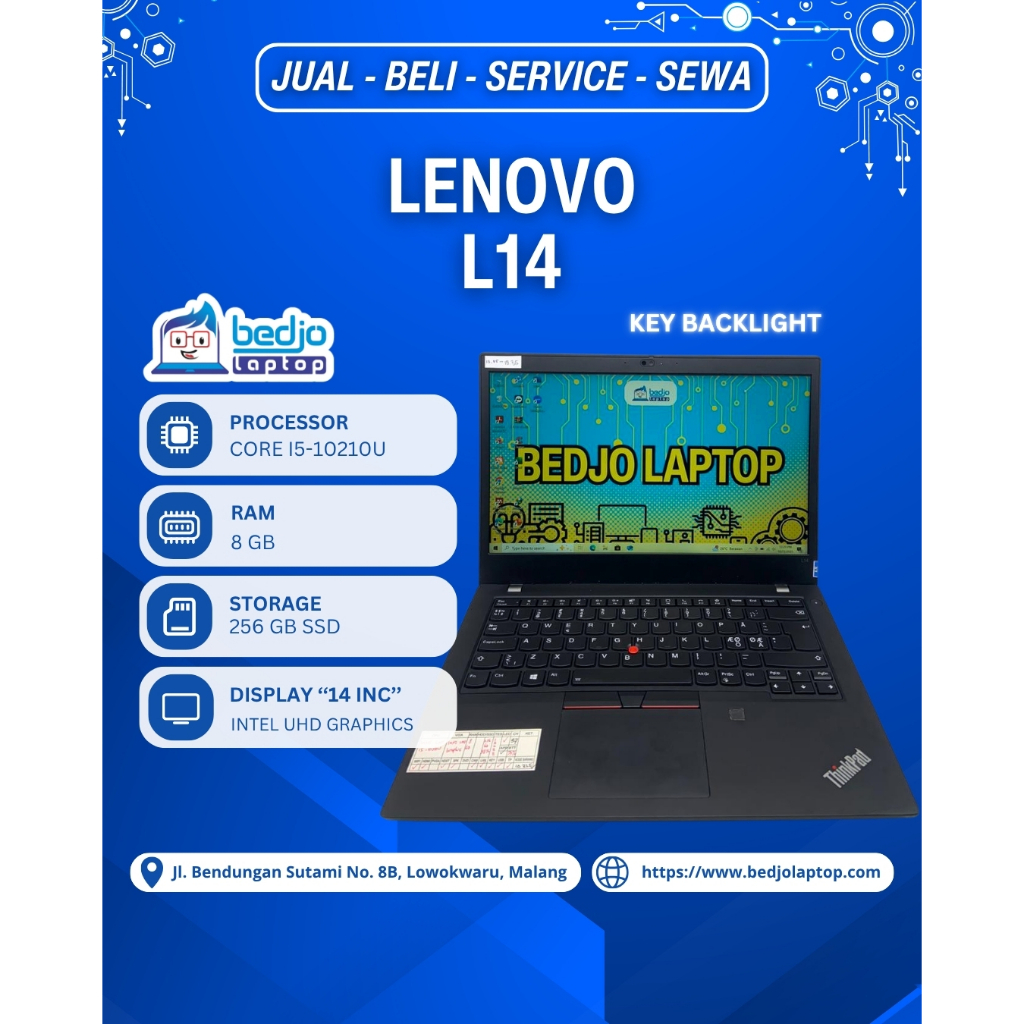 Laptop Lenovo L14 TERPOPULER Laptop Lenovo Bekas Core I5, Laptop Lenovo 4jutaann Untuk Pegawai Kanto