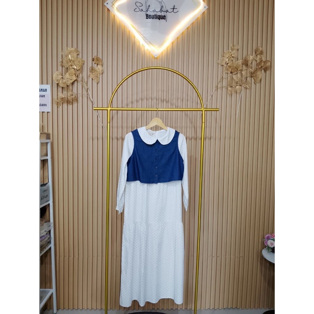 ULTRAVIOLET Viola Maxi Dress 077 - Baju Terusan Maxi Gamis Wanita Kasual Hijabers