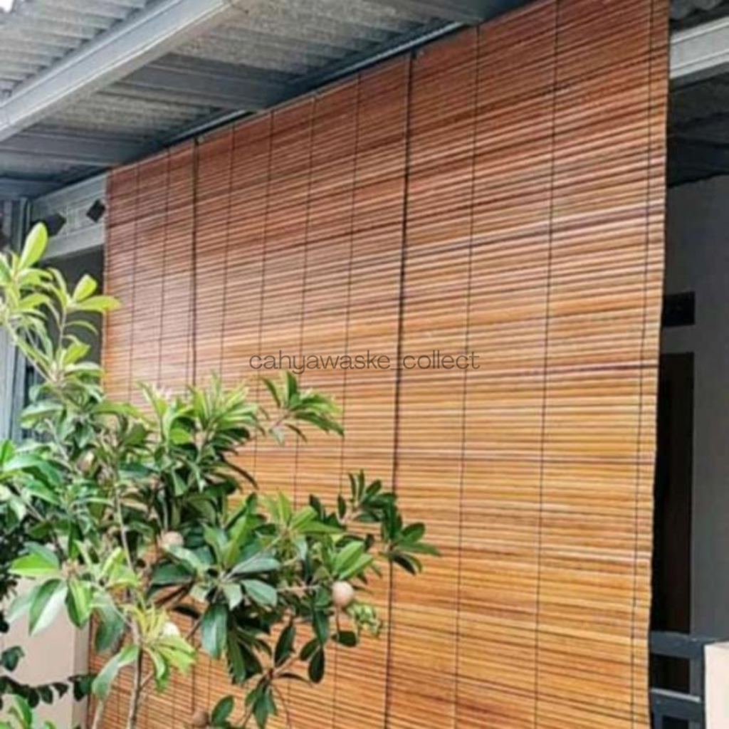 Tirai Bambu Sawit Tahan Cuaca Hotel Jepang