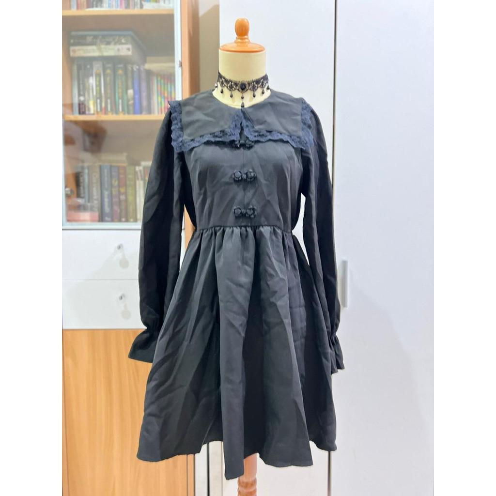 Jirai Kei Ank Rouge Black Dress Ryousangata Cheongsam Kawaii