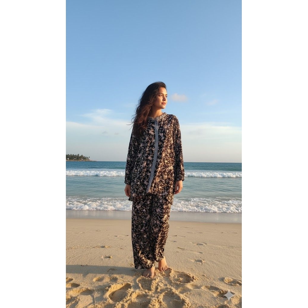 setelan jumbo twill import by dolce dress