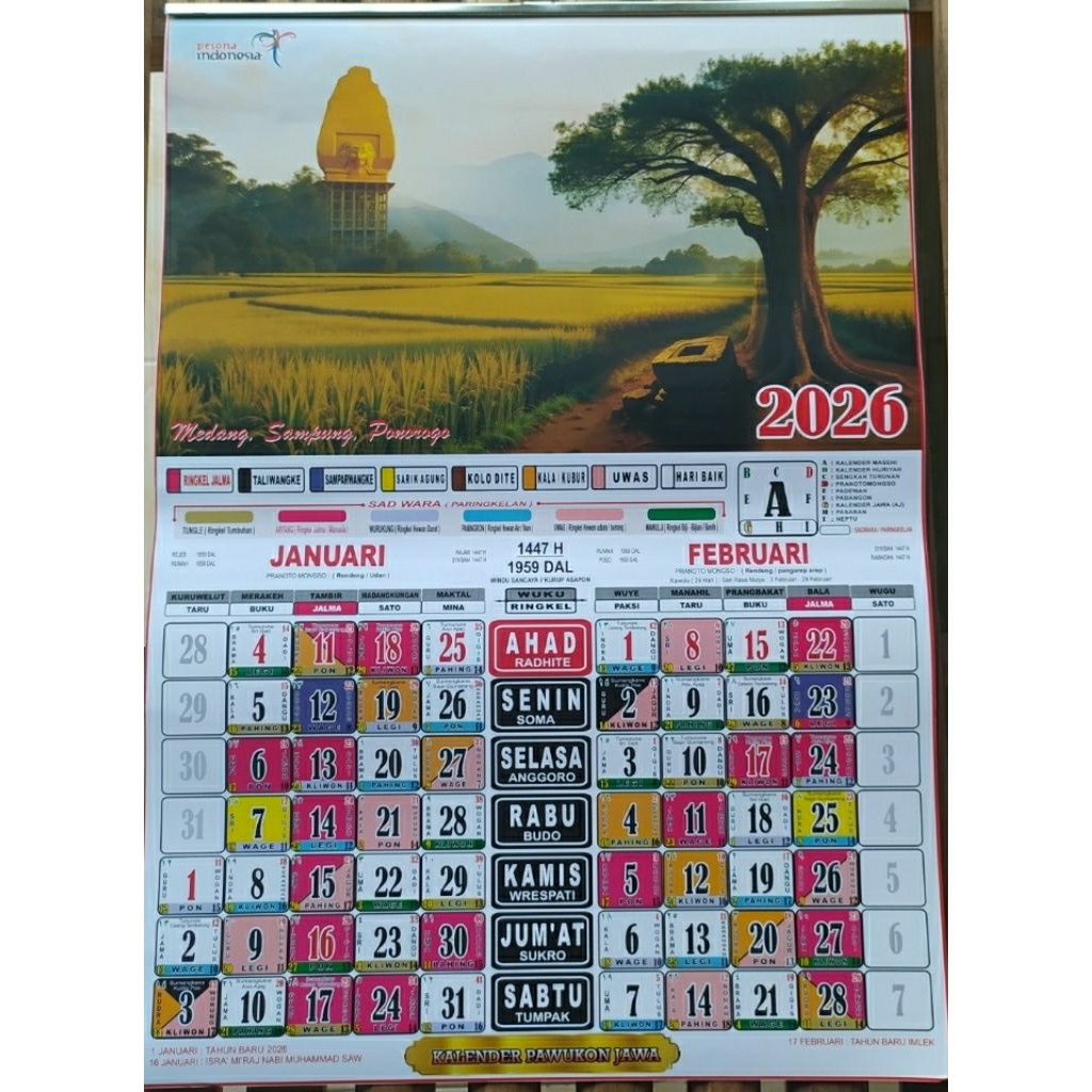 Kalender Pawukon Jawa 2026 Kalender Jawa Lengkap Pranatamangsa dan Hari Baik