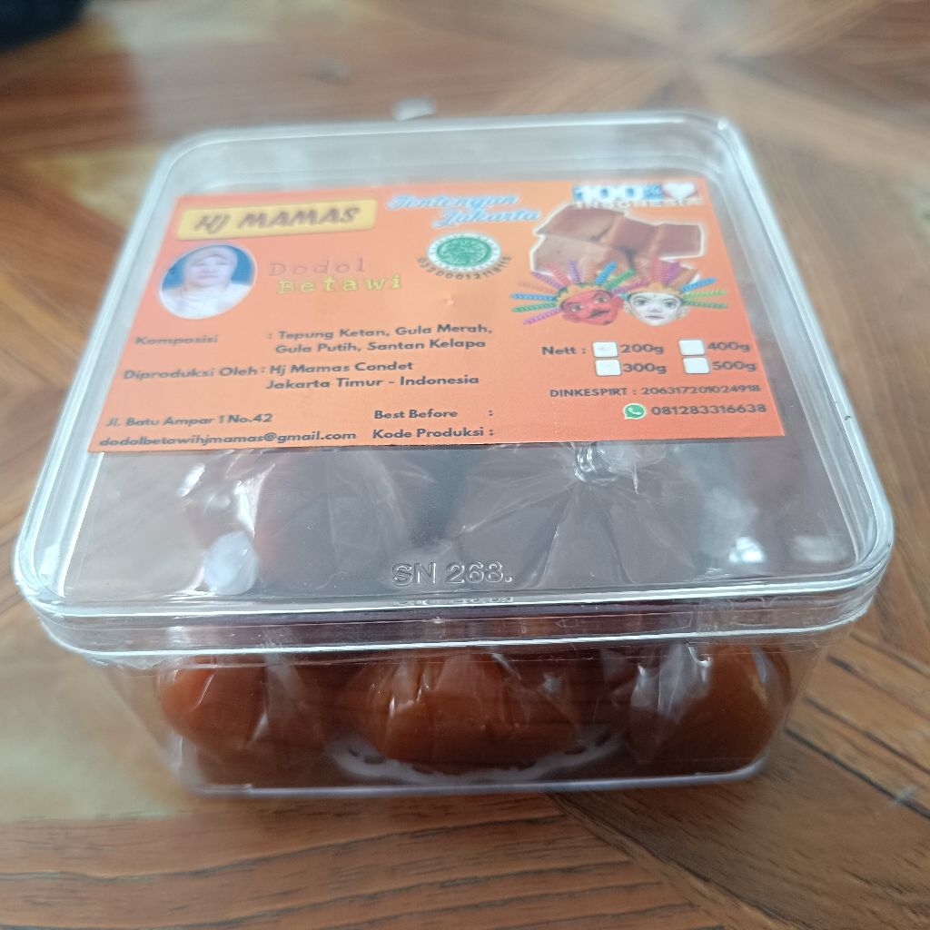 Hj Mamas - Dodol Betawi 250 gram isi 10 original