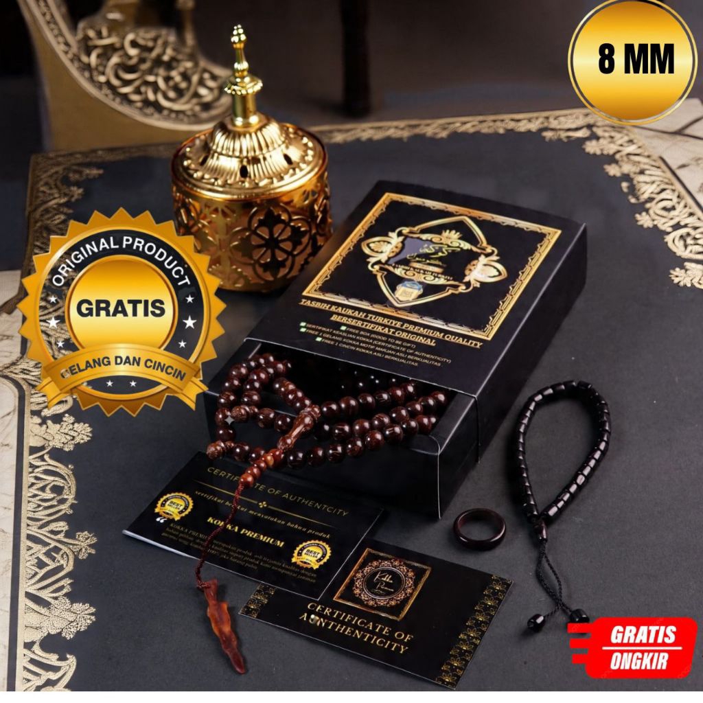 Tasbih Kokka 8 MM Asli Premium Tasbih Kokka Murah Tasbih Kokka Turki Tasbih Kokka Bersertifikat Tasb