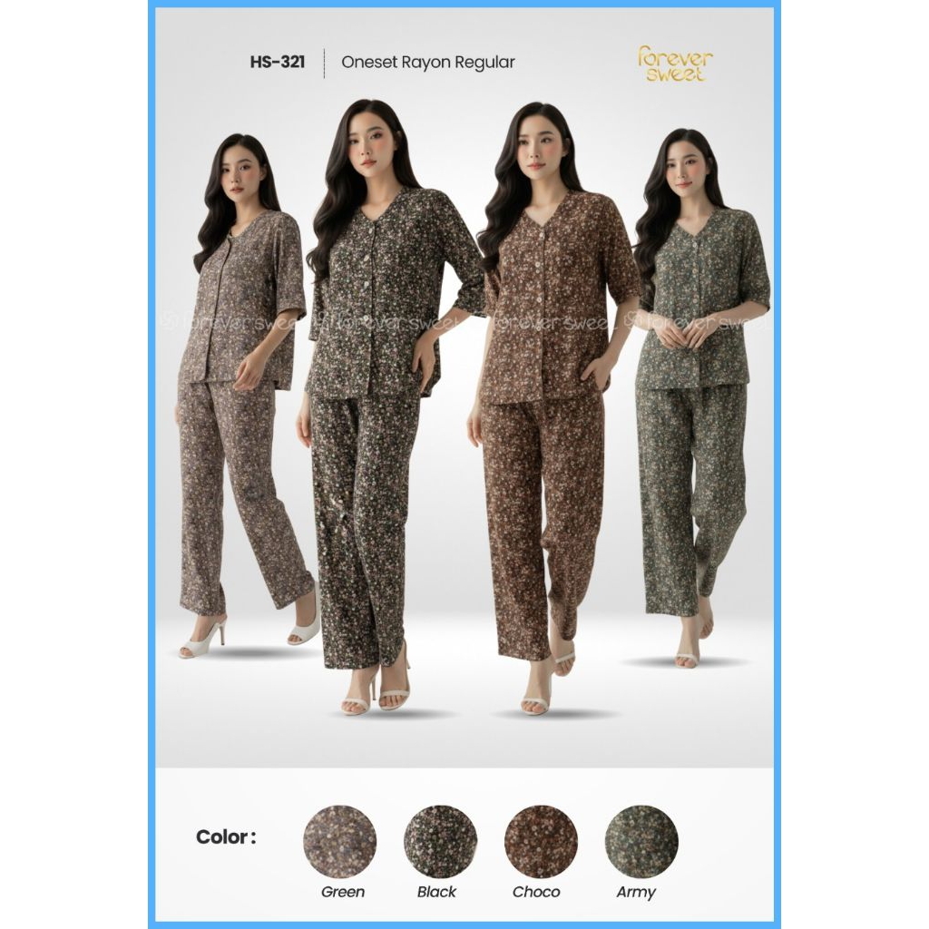 FOREVER SWEET ONE SET SETELAN WANITA BAHAN RAYON