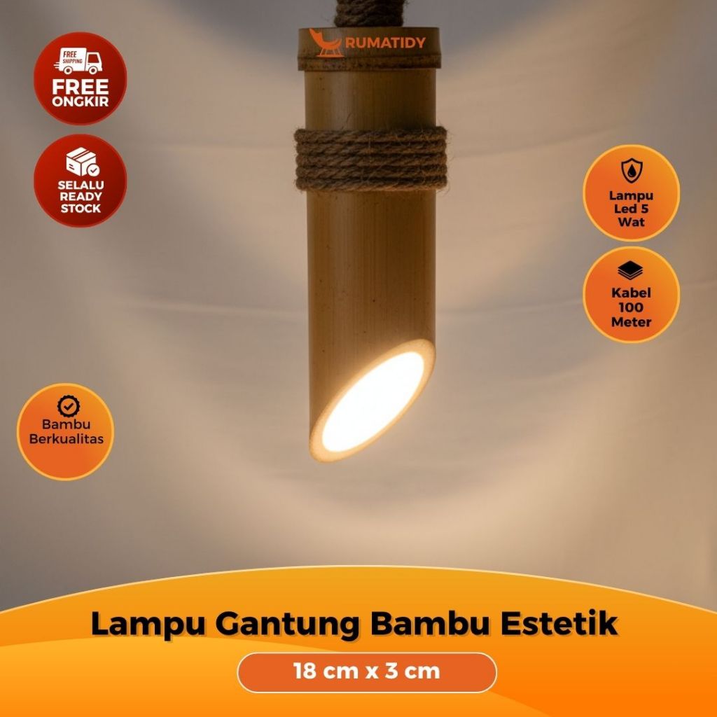 LAMPU GANTUNG / LAMPU BAMBU / LAMPU GANTUNG BAMBU HARGA PROMO UNIK UNTUK Hotel